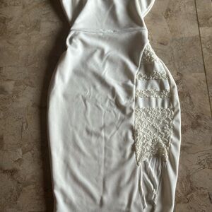 White Lace-Trimmed Dress